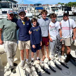 fishing charter boat family teens